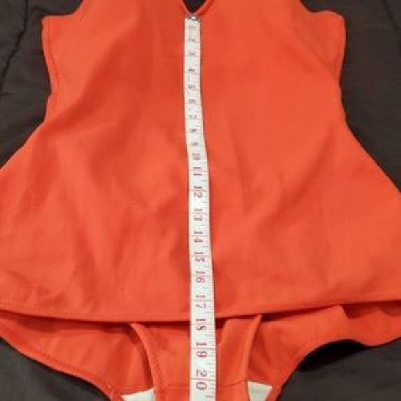 Vintage Helanca Swimsuit Tangerine - Picture 6 of 11